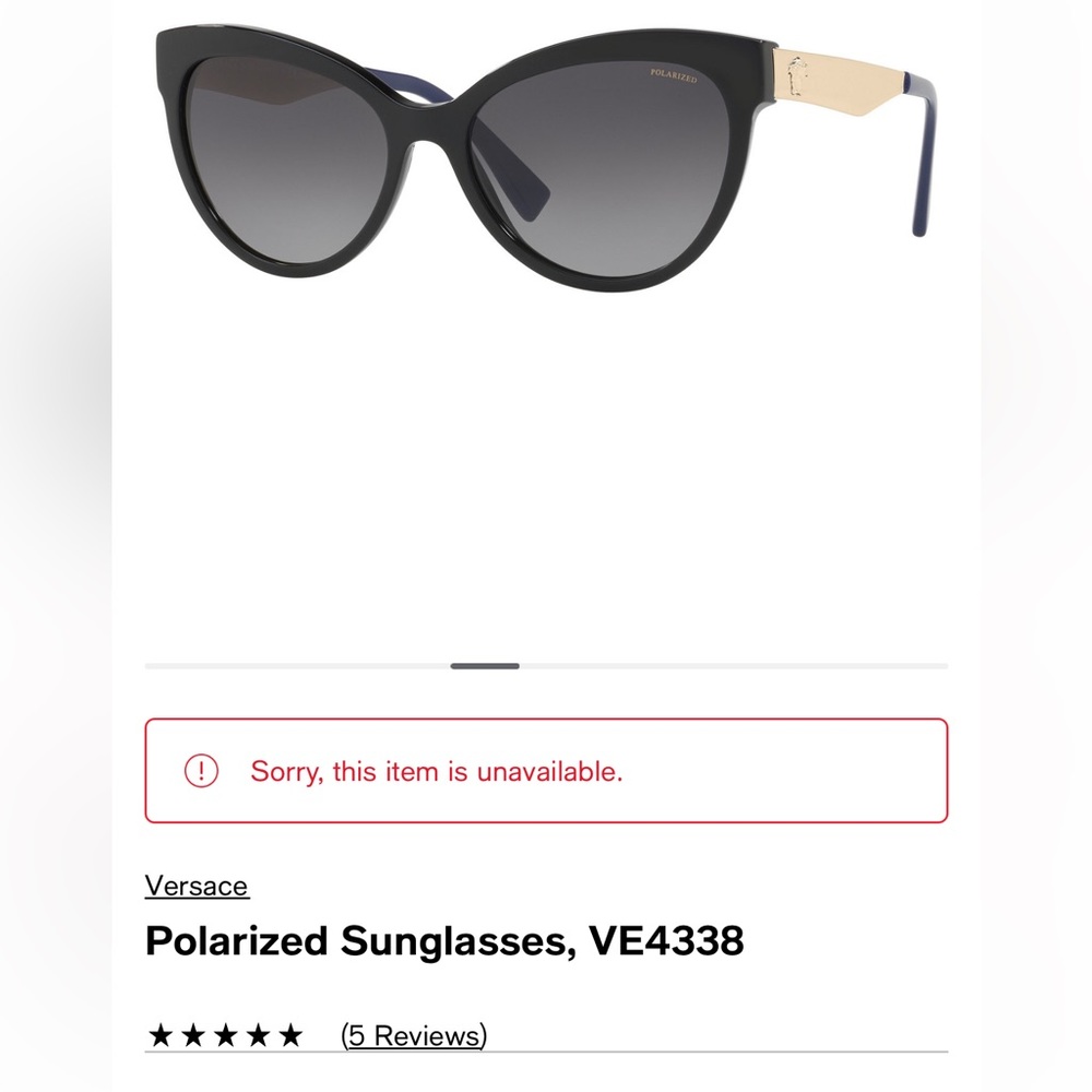 EUC Versace - Polarized Cat Eye Sunglasses - Picture 3 of 14